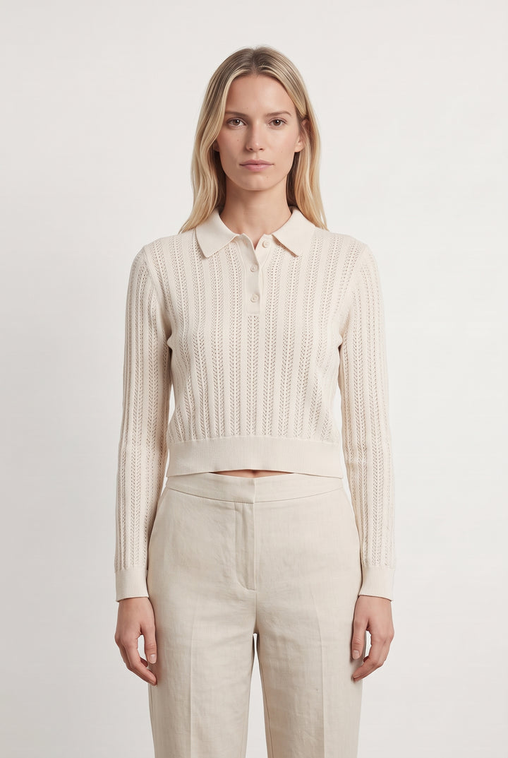 Polo Maille Blanc - Taille XS/34 de la marque Comptoir des Cotonniers | PARAD85026 - Vendu par Paradigme - Image 1