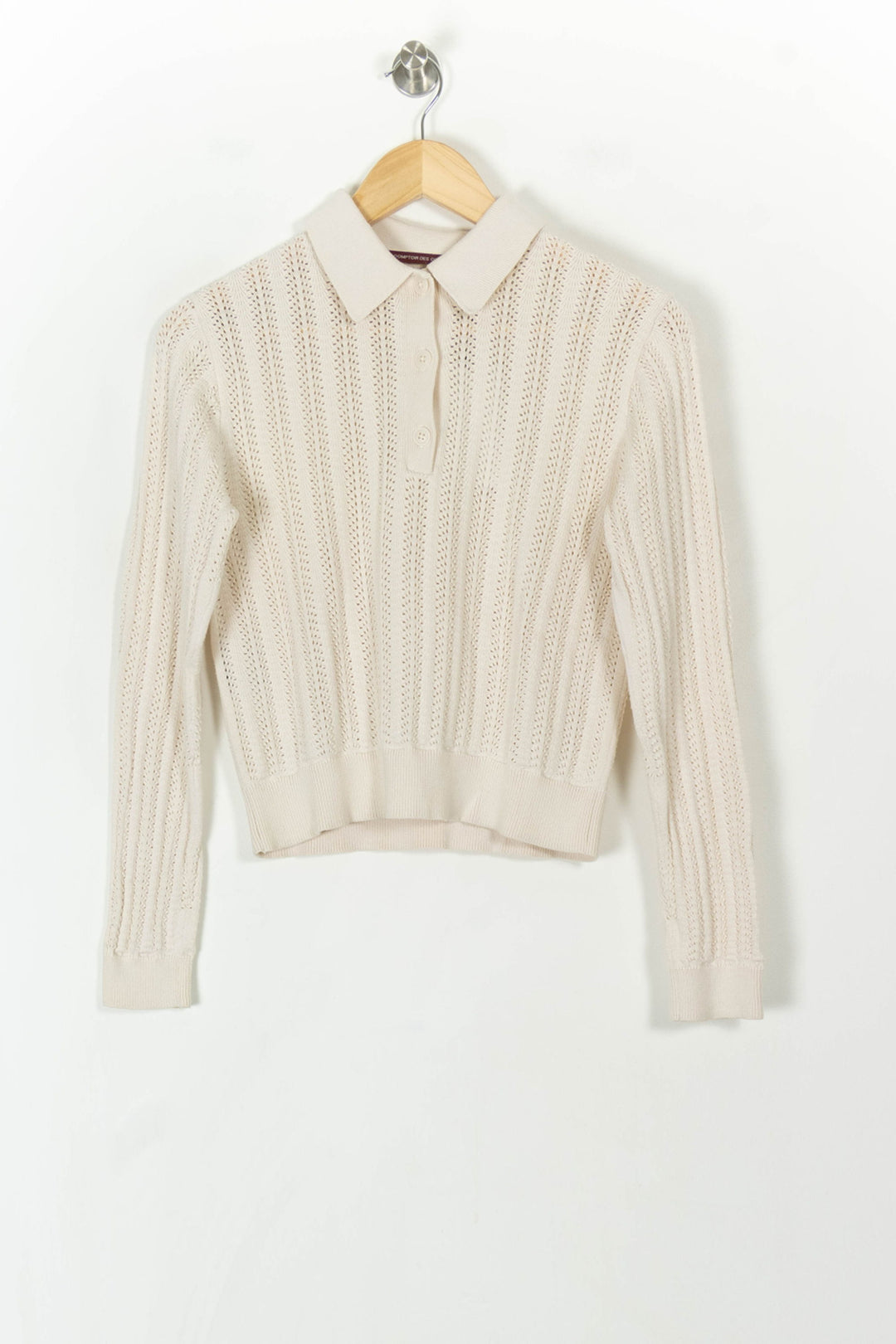 Polo Maille Blanc - Taille XS/34 de la marque Comptoir des Cotonniers | PARAD85026 - Vendu par Paradigme - Image 2