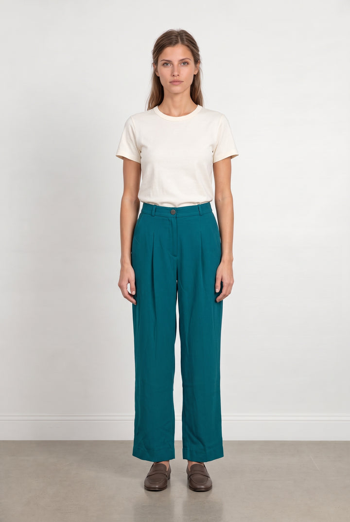 Pantalon Bleu Canard - Taille S/36 de la marque IKKS | PARAD85030 - Vendu par Paradigme - Image 1