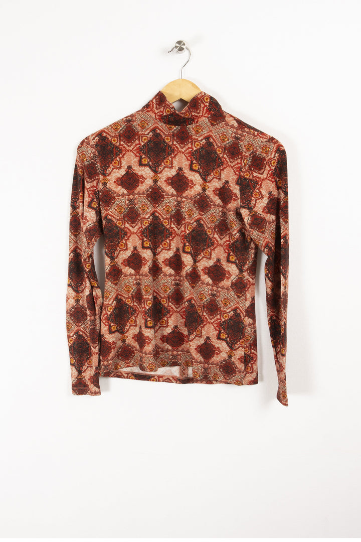 Top multicolore rouge bordeaux - S/36
