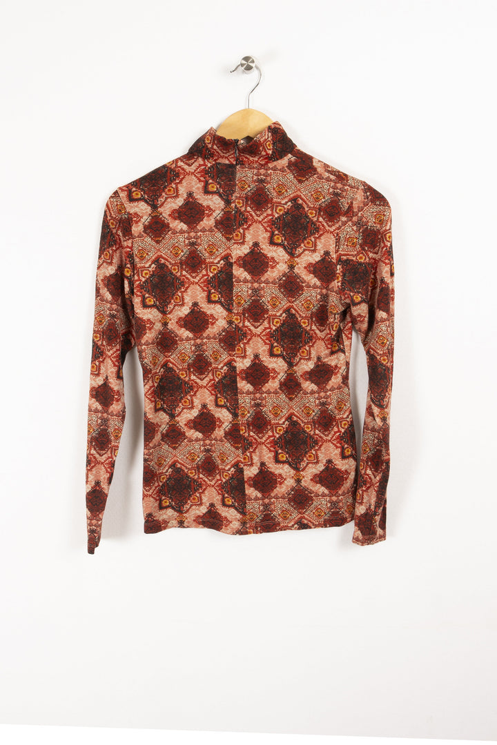 Top multicolore rouge bordeaux - S/36