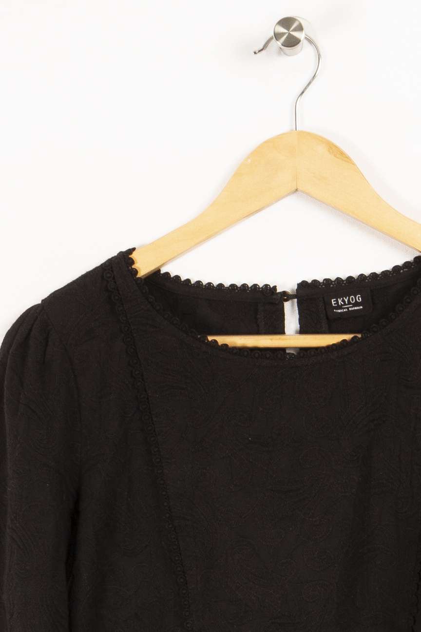 Black winter blouse - M / 38