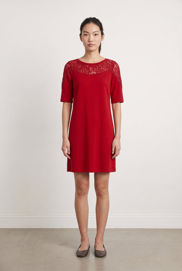 Robe Midi Rouge - Taille M/38 de la marque Claudie Pierlot | PARAD85147 - Vendu par Paradigme - Image 1