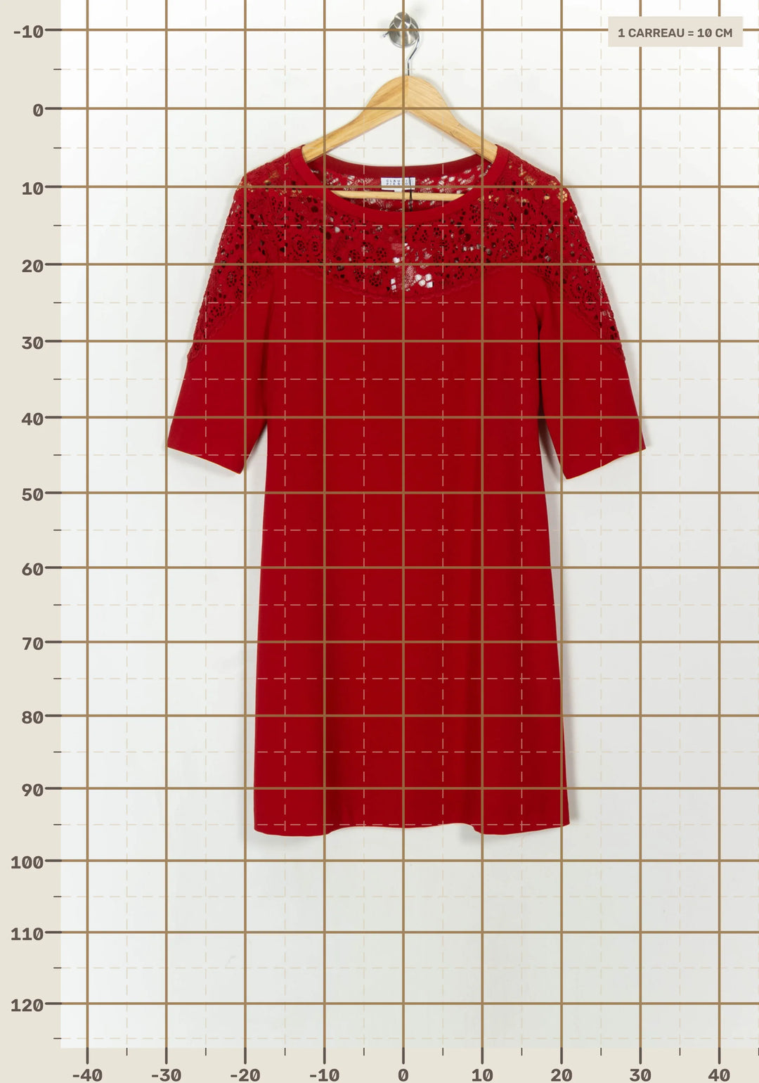 Robe Midi Rouge - Taille M/38 de la marque Claudie Pierlot | PARAD85147 - Vendu par Paradigme - Image 4