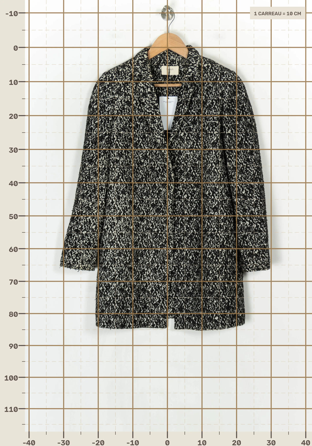Manteau Noir et Blanc - Taille S/36 de la marque ba&amp;sh | PARAD85162 - Vendu par Paradigme - Image 4