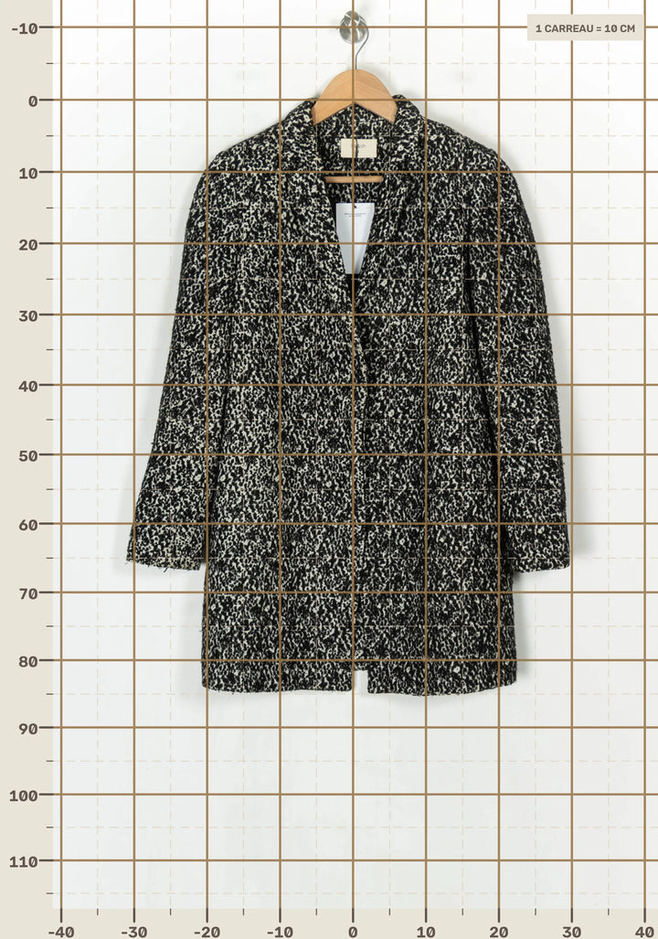 Manteau Noir et Blanc - Taille S/36 de la marque ba&amp;sh | PARAD85162 - Vendu par Paradigme - Image 4