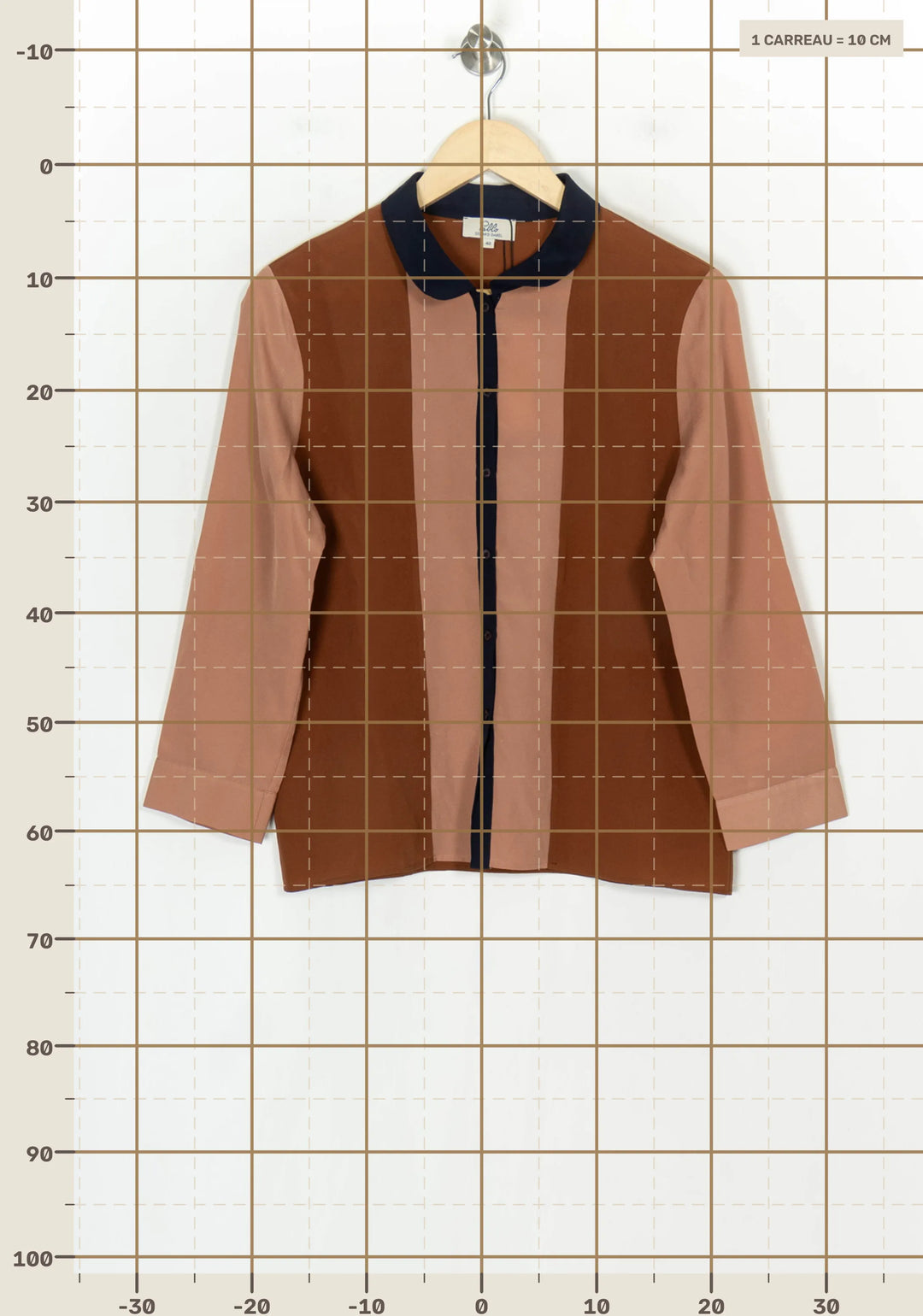 Chemise Marron et Beige - Taille L/40 de la marque Pablo | PARAD85164 - Vendu par Paradigme - Image 4