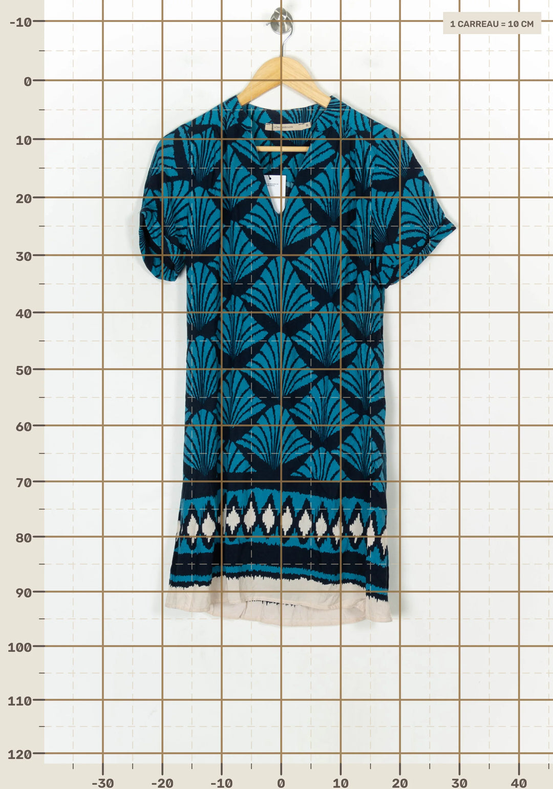 Robe Bleue et Bleu Marine - Taille M/38 de la marque La Fée Maraboutée | PARAD85167 - Vendu par Paradigme - Image 4