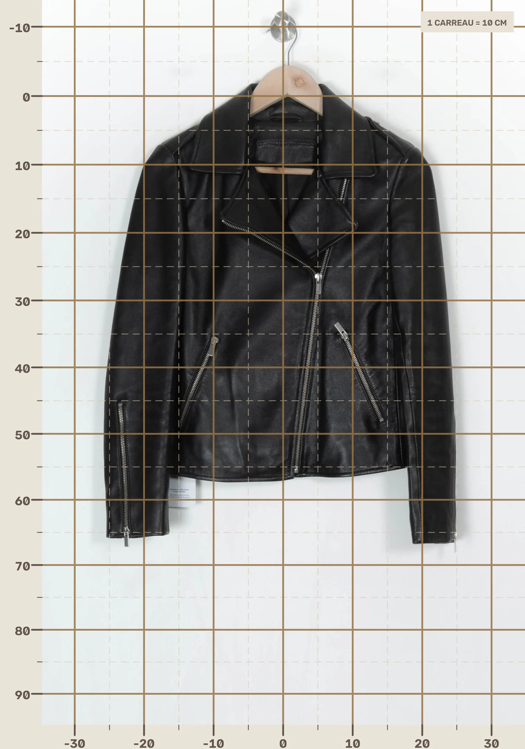 Veste Motard Noire - Taille S/36 de la marque Comptoir des Cotonniers | PARAD85169 - Vendu par Paradigme - Image 4