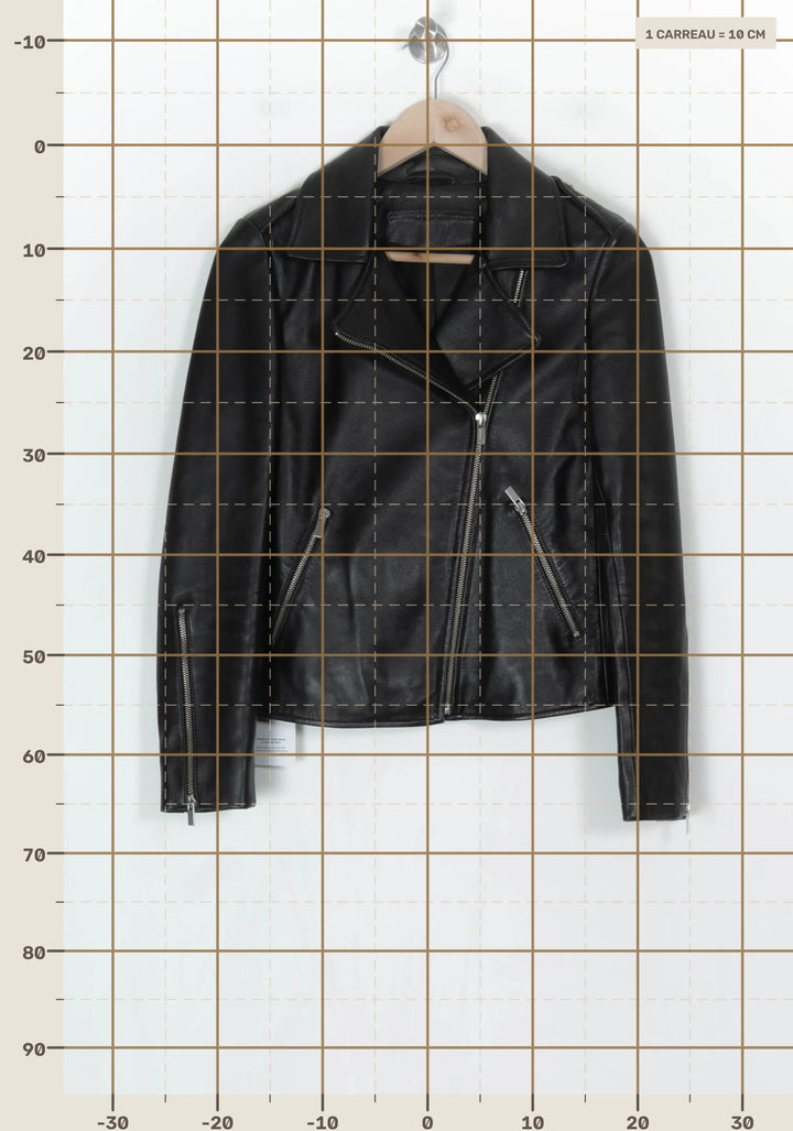 Veste Motard Noire - Taille S/36 de la marque Comptoir des Cotonniers | PARAD85169 - Vendu par Paradigme - Image 4