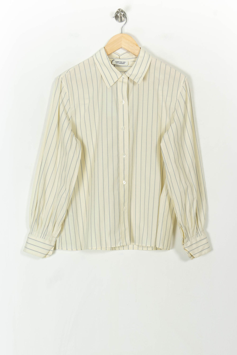 Chemise Rayée Blanche et Bleue - Taille S/36 de la marque Comptoir des Cotonniers | PARAD85173 - Vendu par Paradigme - Image 2