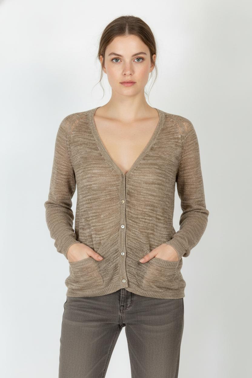 Cardigan Beige - Taille S/36 de la marque Soeur | PARAD85176 - Vendu par Paradigme - Image 1