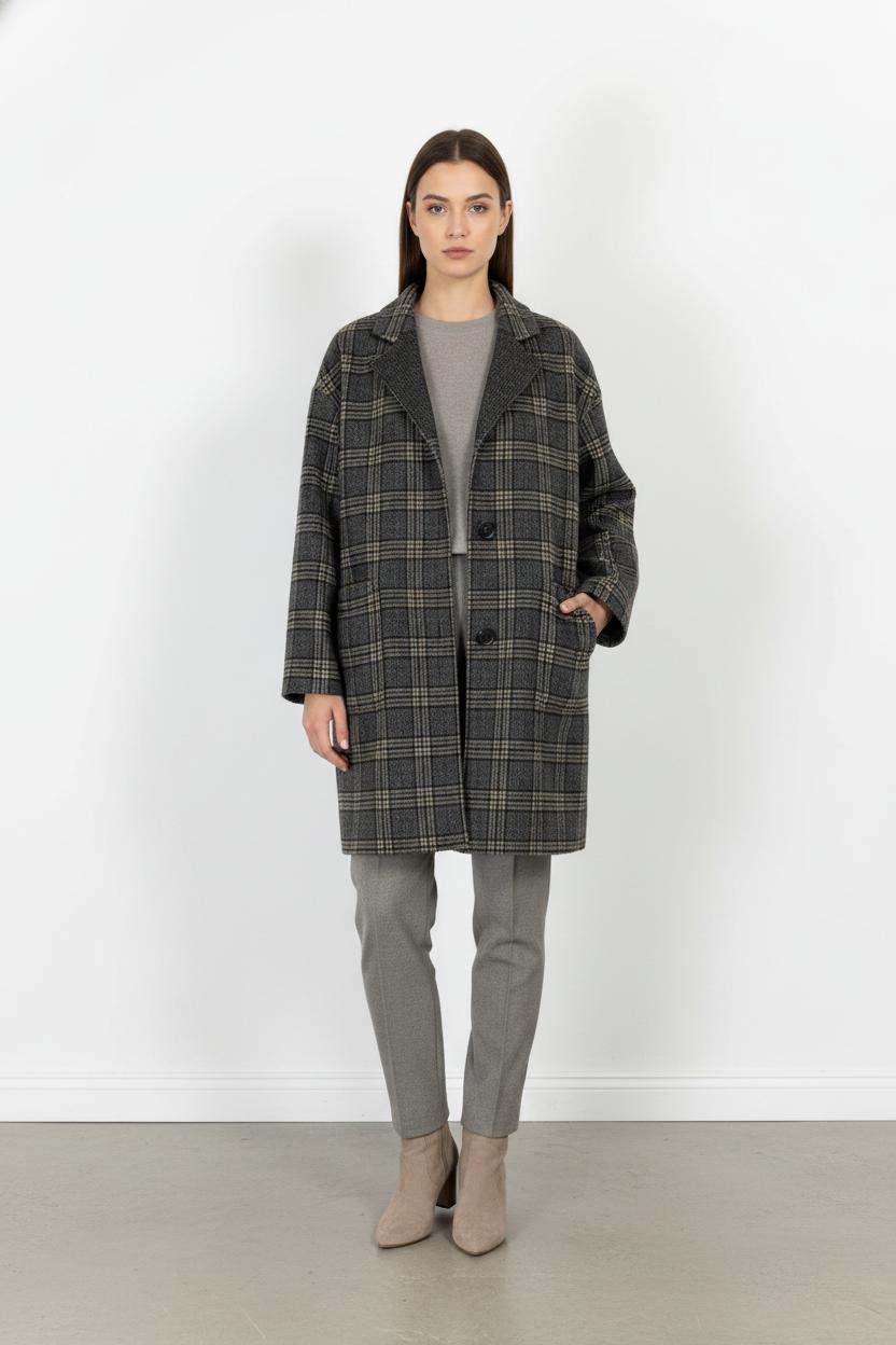 Manteau Gris et Beige - Taille S/36 de la marque Stella Forest | PARAD85177 - Vendu par Paradigme - Image 1