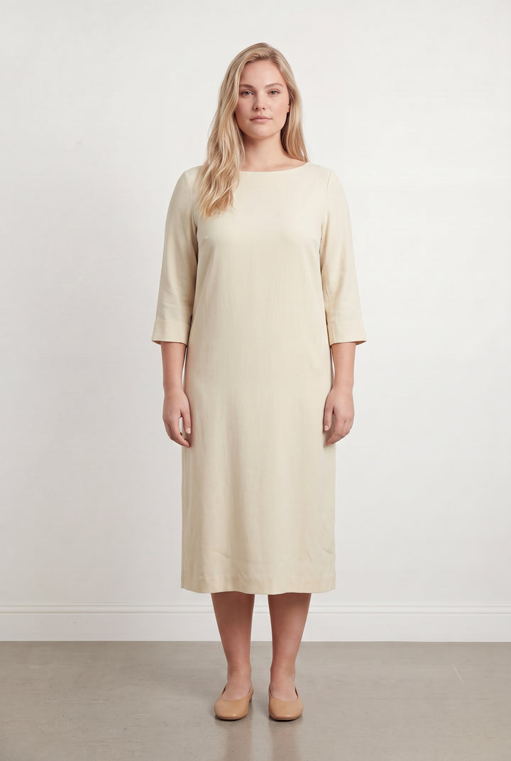 Robe Midi Beige - Taille XL/42 de la marque Tara Jarmon | PARAD85186 - Vendu par Paradigme - Image 1