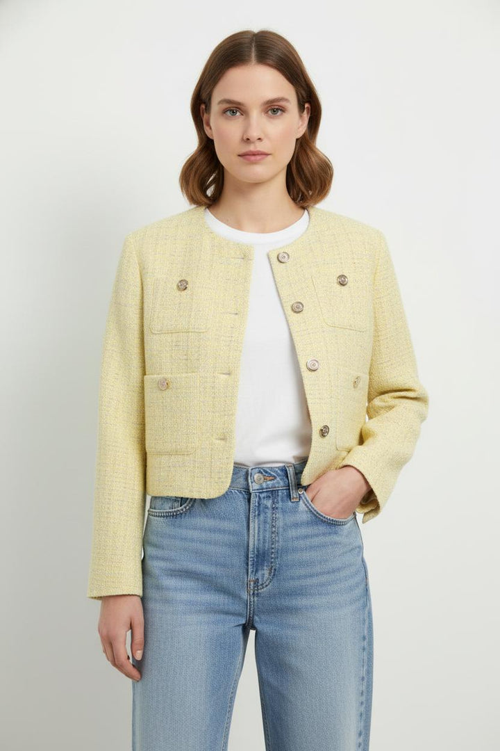 Veste Courte Jaune - Taille XL/42 de la marque Maje | PARAD85193 - Vendu par Paradigme - Image 1