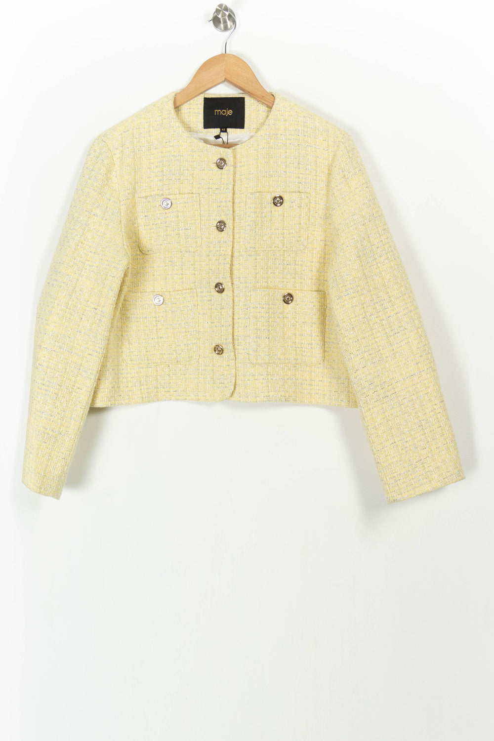 Veste Courte Jaune - Taille XL/42 de la marque Maje | PARAD85193 - Vendu par Paradigme - Image 2