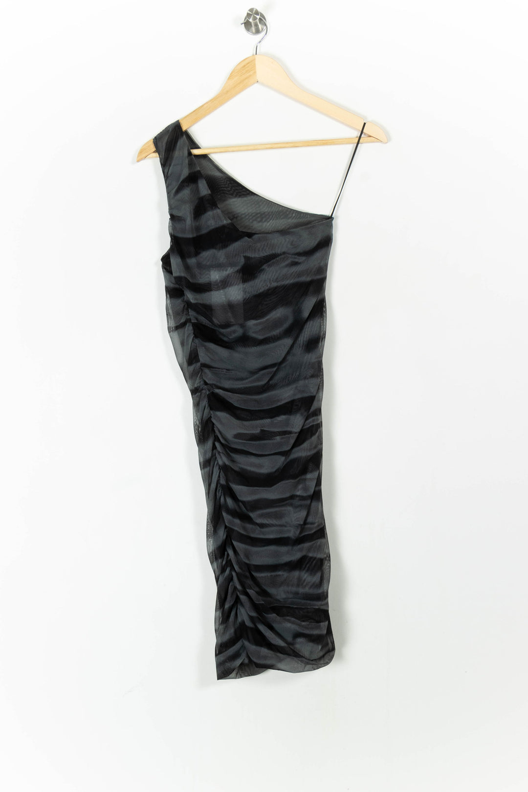 Robe Asymétrique Grise et Noire - Taille S/36 de la marque Samsoe Samsoe | PARAD85202 - Vendu par Paradigme - Image 4