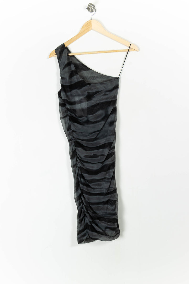 Robe Asymétrique Grise et Noire - Taille S/36 de la marque Samsoe Samsoe | PARAD85202 - Vendu par Paradigme - Image 4