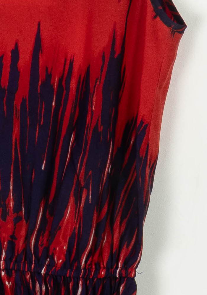 Robe Longue Rouge et Bleu - Taille XS/34 de la marque Diega | PARAD85204 - Vendu par Paradigme - Image 3