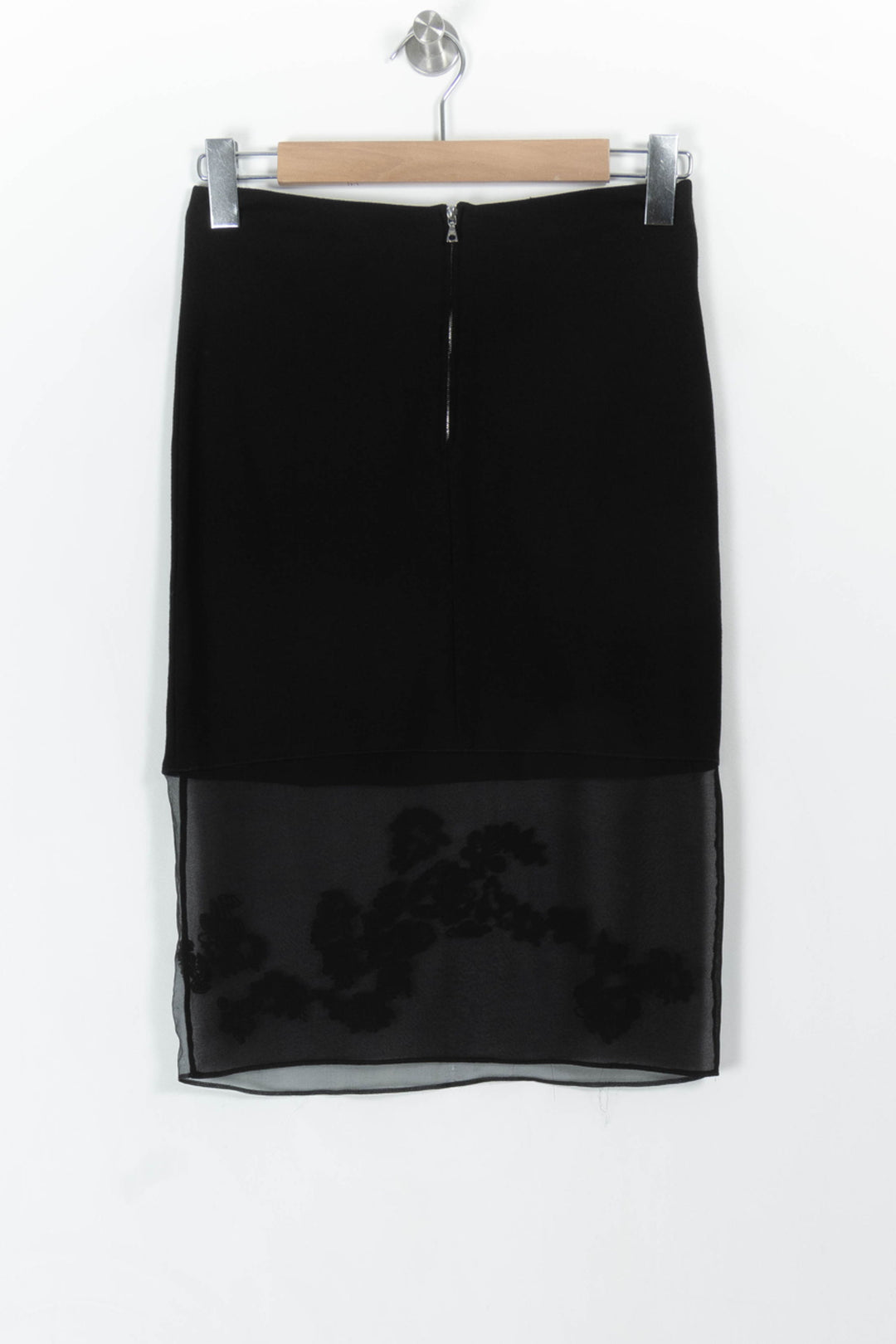 Jupe Droite Noire - Taille M/38 de la marque Sandro | PARAD85209 - Vendu par Paradigme - Image 4