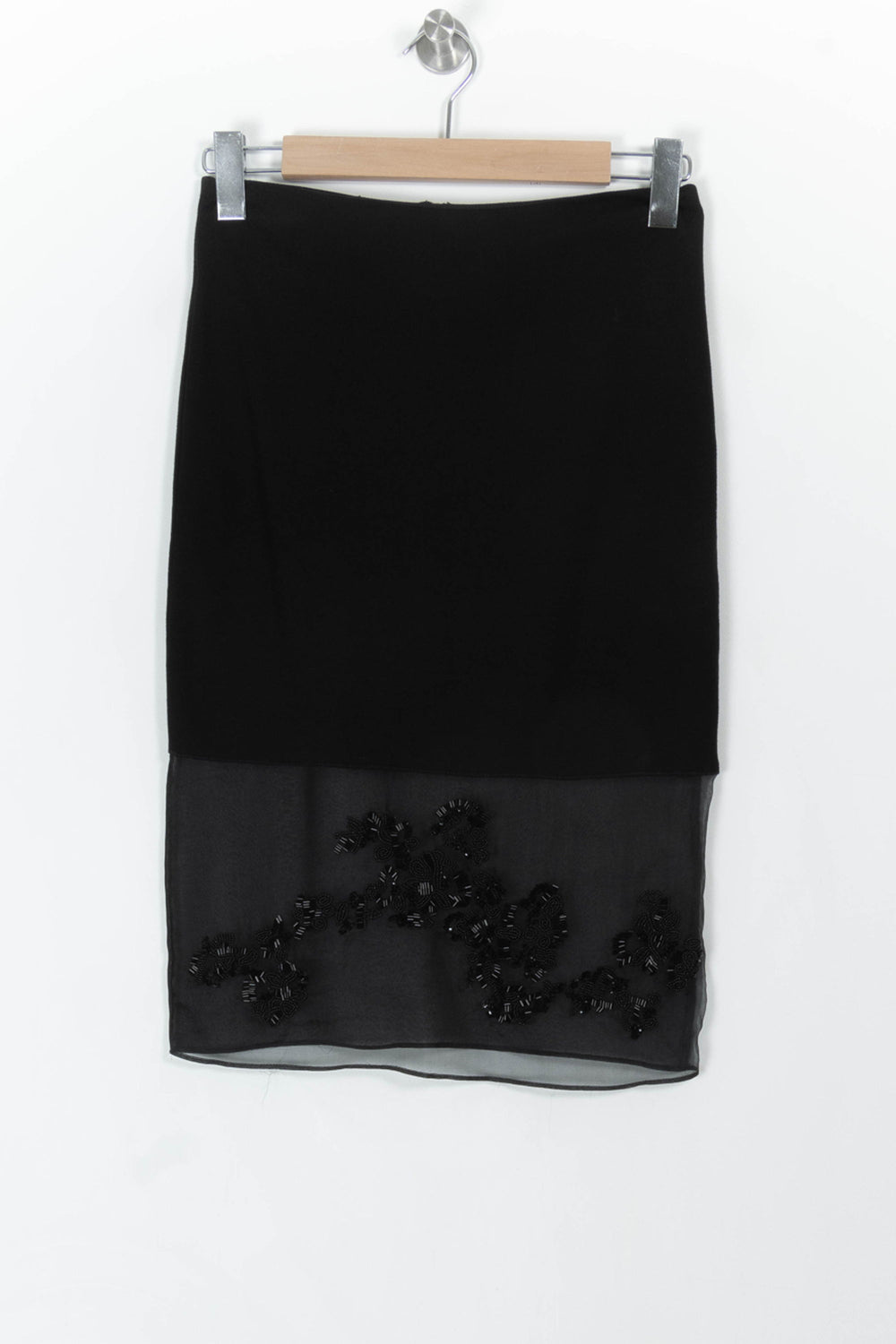 Jupe Droite Noire - Taille M/38 de la marque Sandro | PARAD85209 - Vendu par Paradigme - Image 2