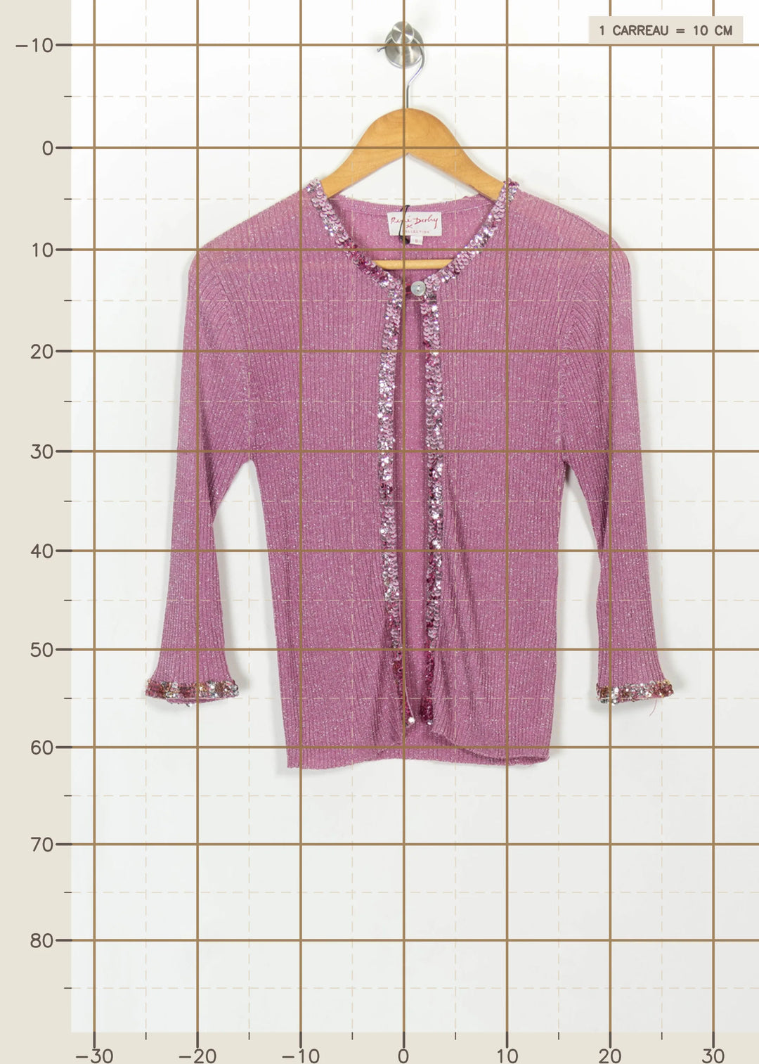 Cardigan Rose - Taille S/36 de la marque Derhy | PARAD85213 - Vendu par Paradigme - Image 4