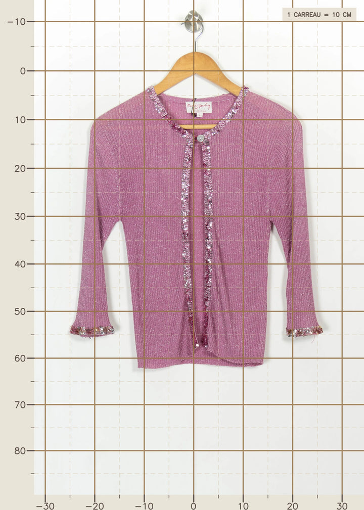 Cardigan Rose - Taille S/36 de la marque Derhy | PARAD85213 - Vendu par Paradigme - Image 4