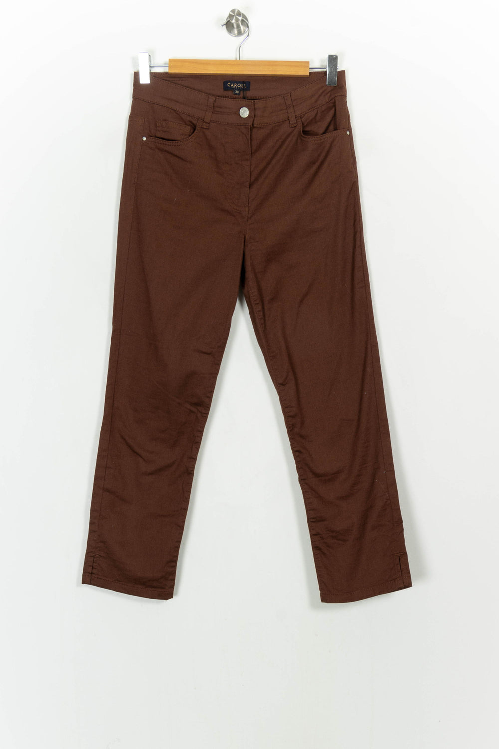Pantalon Marron - Taille M/38 de la marque Caroll | PARAD85216 - Vendu par Paradigme - Image 2