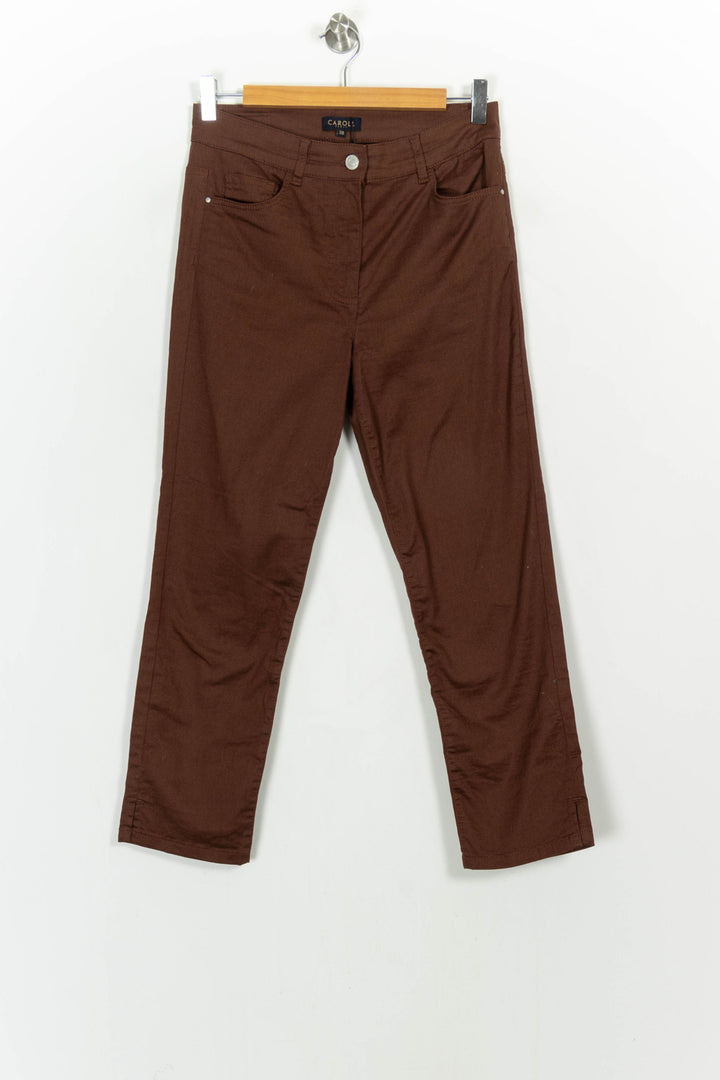 Pantalon Marron - Taille M/38 de la marque Caroll | PARAD85216 - Vendu par Paradigme - Image 2