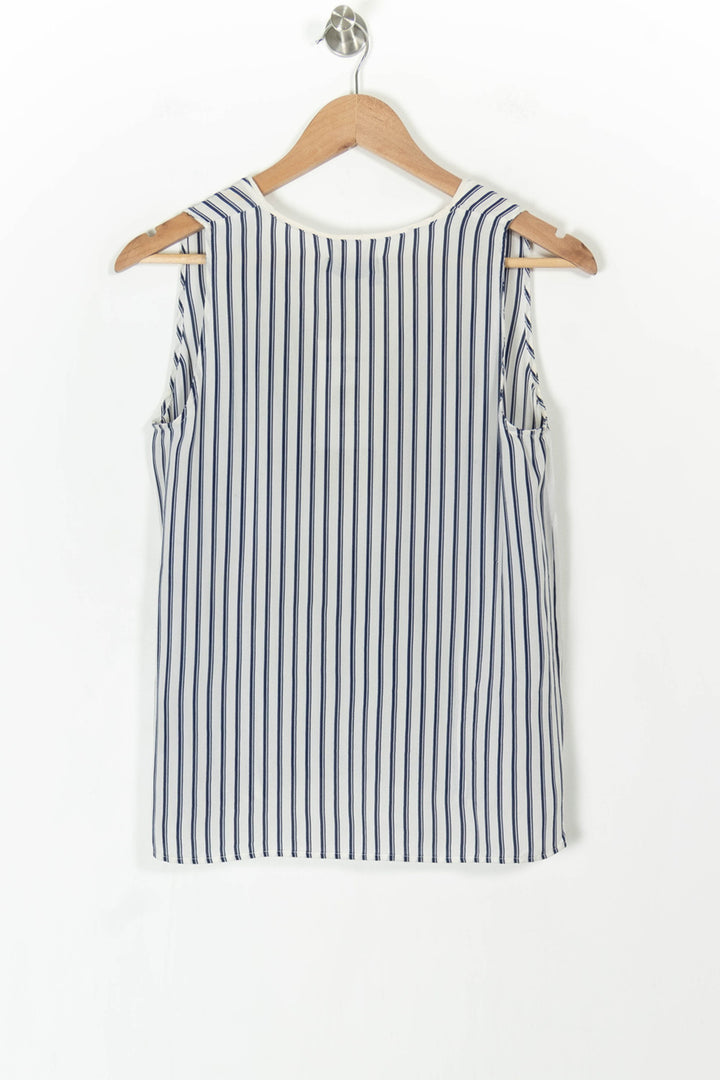 Blouse Sans Manches Blanc et Bleu - Taille S/36 de la marque The Kooples | PARAD85222 - Vendu par Paradigme - Image 4