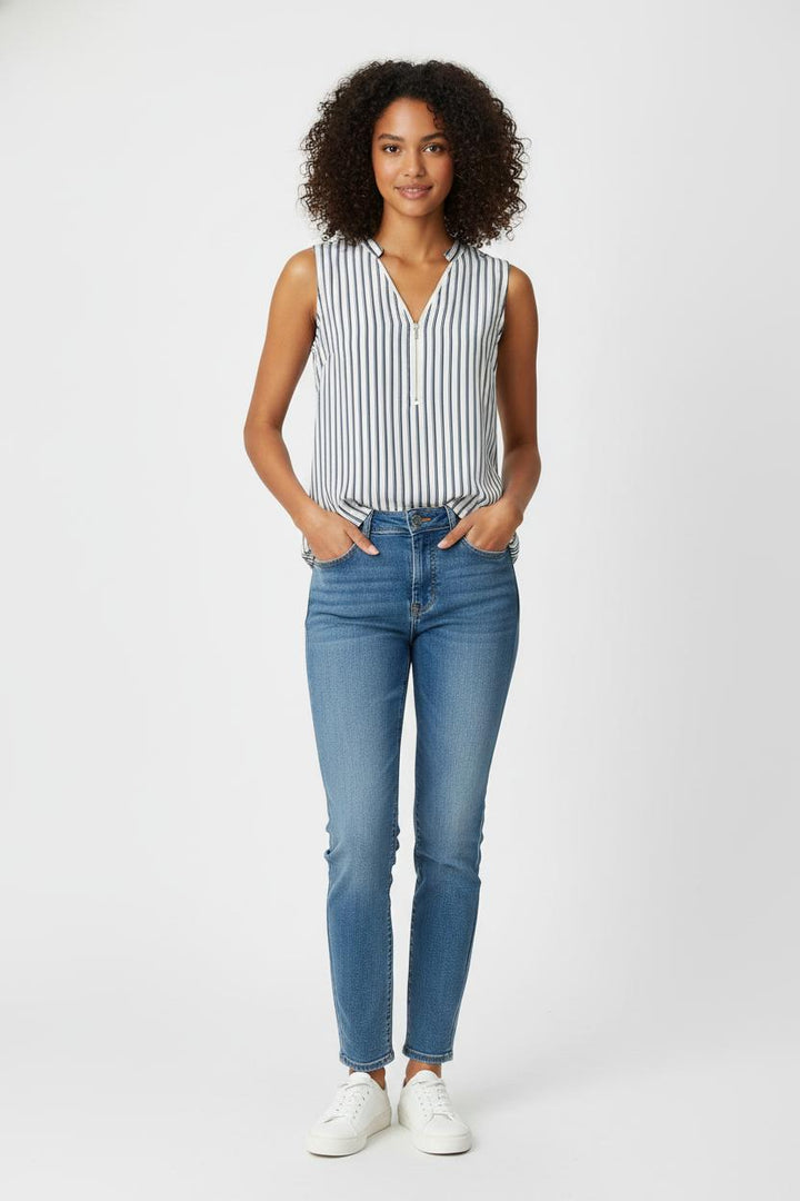 Blouse Sans Manches Blanc et Bleu - Taille S/36 de la marque The Kooples | PARAD85222 - Vendu par Paradigme - Image 1