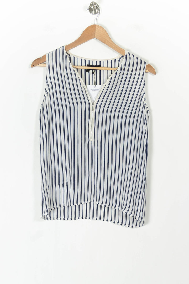 Blouse Sans Manches Blanc et Bleu - Taille S/36 de la marque The Kooples | PARAD85222 - Vendu par Paradigme - Image 2