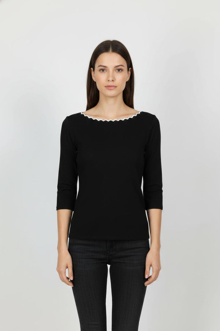 Top Noir et Blanc - Taille M/38 de la marque Caroll | PARAD85234 - Vendu par Paradigme - Image 1