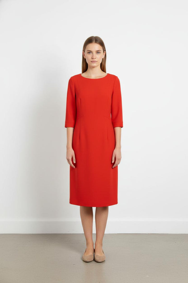 Robe Droite Rouge - Taille XL/42 de la marque Caroll | PARAD85236 - Vendu par Paradigme - Image 1