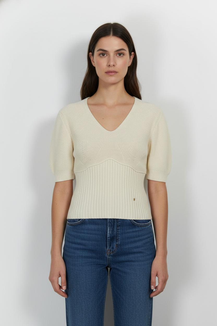 Pull Blanc - Taille M/38 de la marque Des petits hauts | PARAD85315 - Vendu par Paradigme - Image 1