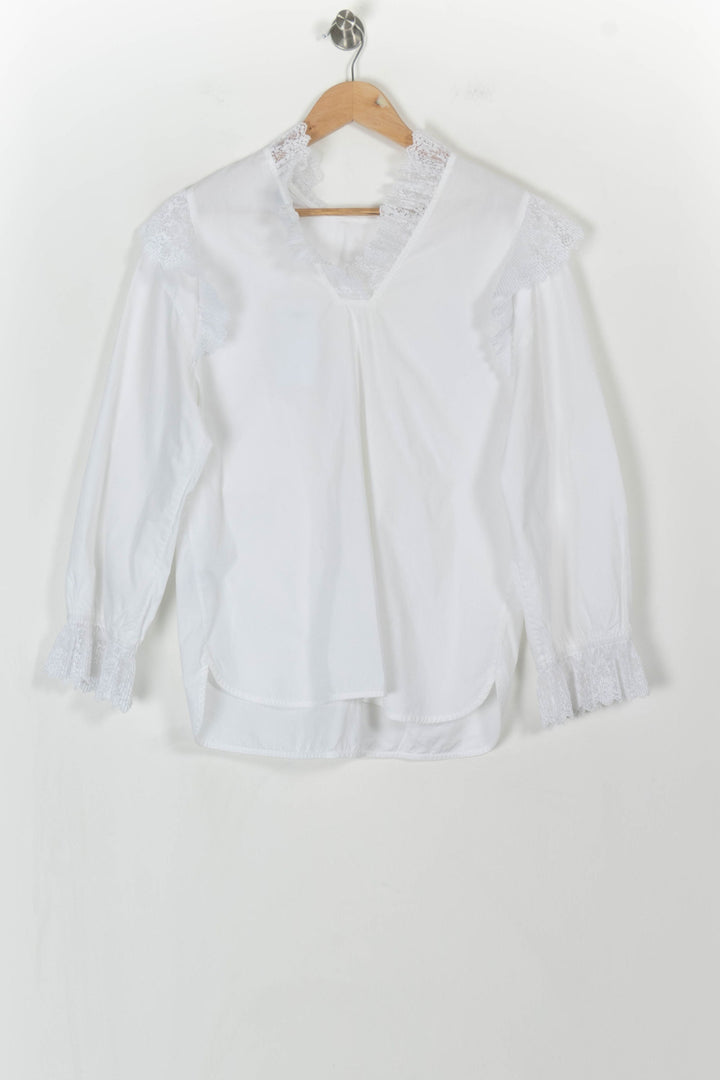 Blouse Blanche - Taille S/36 de la marque Sandro | PARAD85316 - Vendu par Paradigme - Image 4