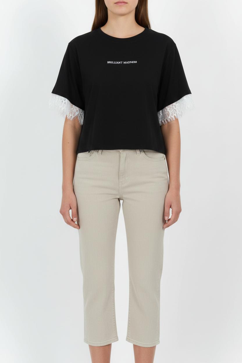 T-shirt noir et blanc - Taille M/38 de la marque The Kooples | PARAD85318 - Vendu par Paradigme - Image 1