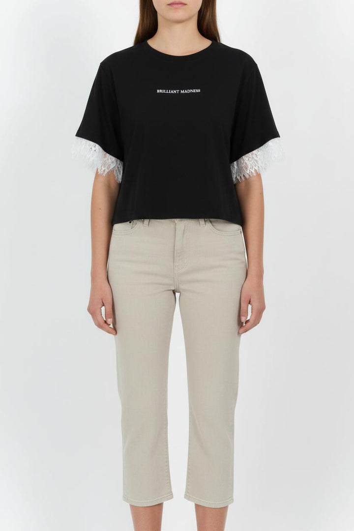 T-shirt noir et blanc - Taille M/38 de la marque The Kooples | PARAD85318 - Vendu par Paradigme - Image 1