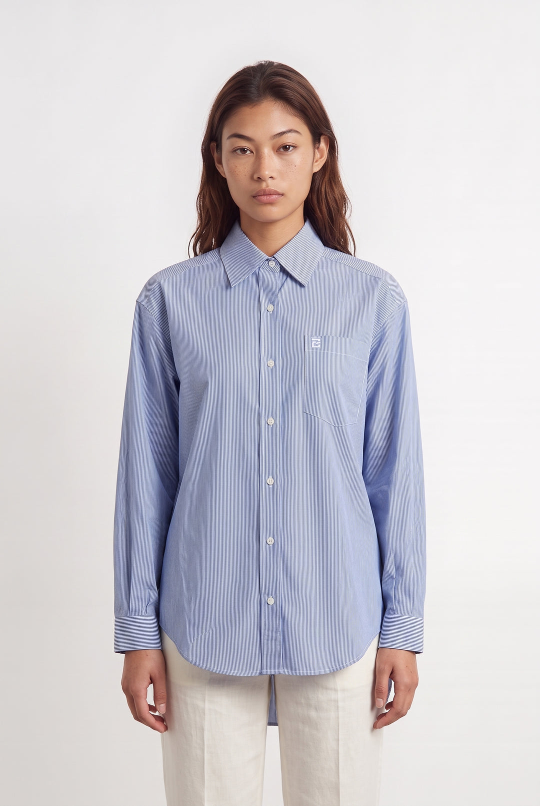 Chemise Rayée Bleue - Taille S/36 de la marque Gerard Darel | PARAD85330 - Vendu par Paradigme - Image 1