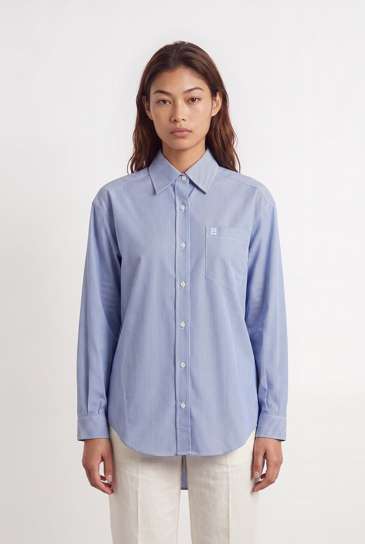 Chemise Rayée Bleue - Taille S/36 de la marque Gerard Darel | PARAD85330 - Vendu par Paradigme - Image 1