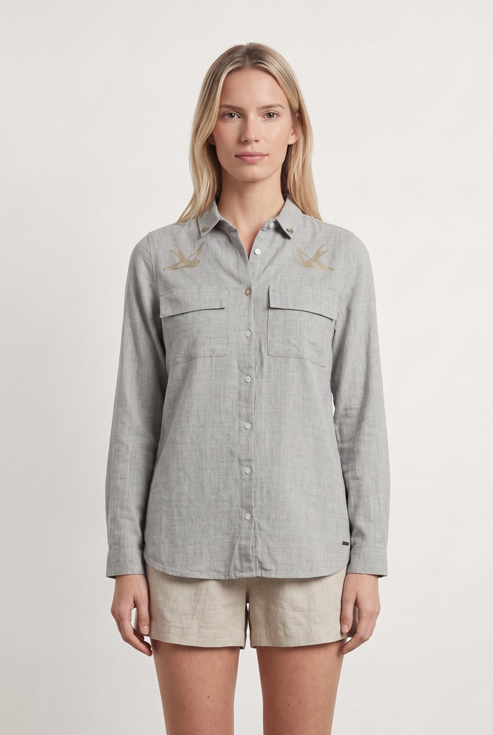 Chemise Grise - Taille S/36 de la marque IKKS | PARAD85332 - Vendu par Paradigme - Image 1
