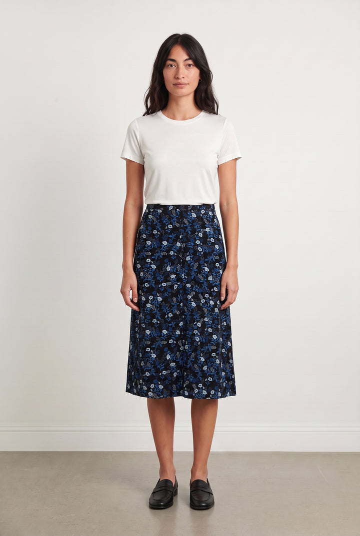 Jupe Midi Noire et Bleue - Taille S/36 de la marque The Kooples | PARAD85336 - Vendu par Paradigme - Image 1