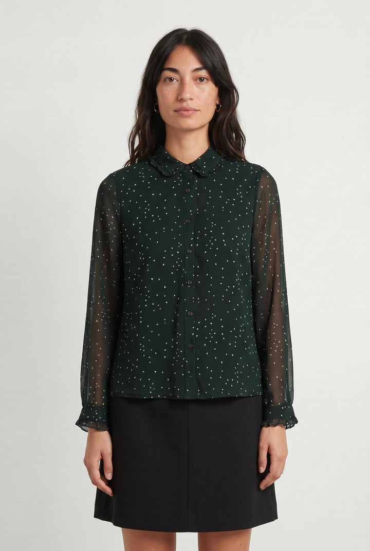 Blouse Verte à Pois Blancs - Taille S/36 de la marque La Petite Etoile | PARAD85340 - Vendu par Paradigme - Image 1