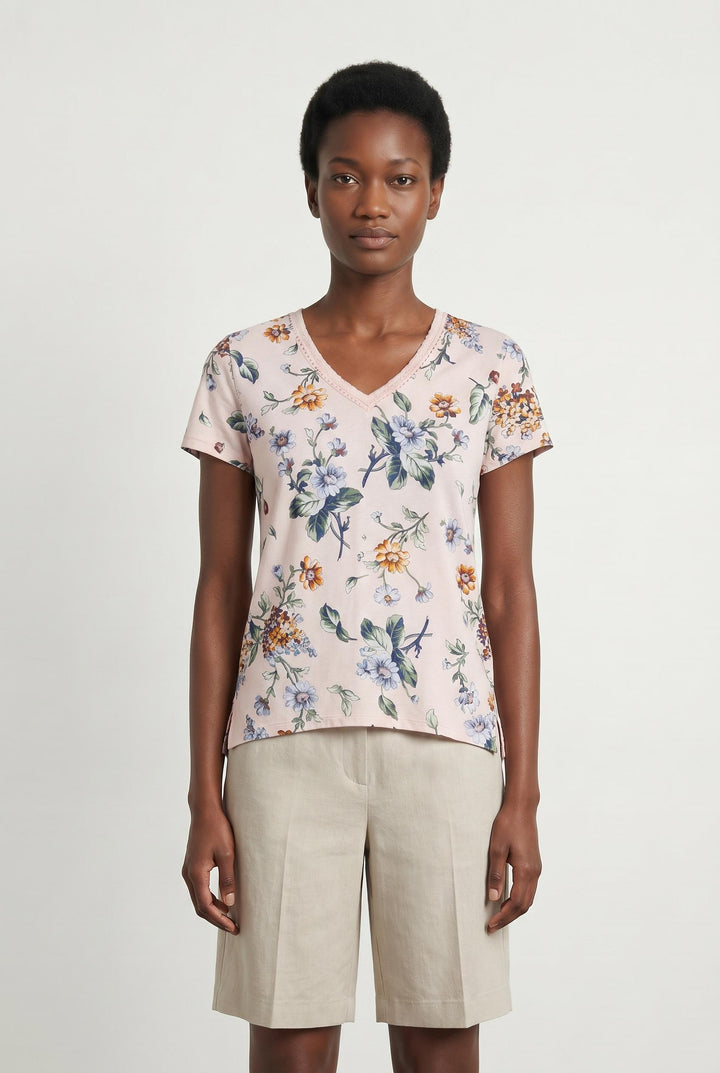 Tee-shirt Rose - Taille M/38 de la marque Gerard Darel | PARAD85354 - Vendu par Paradigme - Image 1