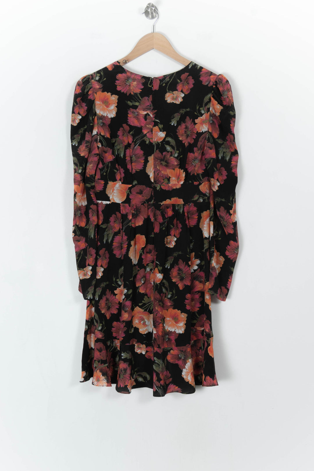 Robe Fleurie Noire et Orange - Taille M/38 de la marque The Kooples | PARAD85367 - Vendu par Paradigme - Image 4