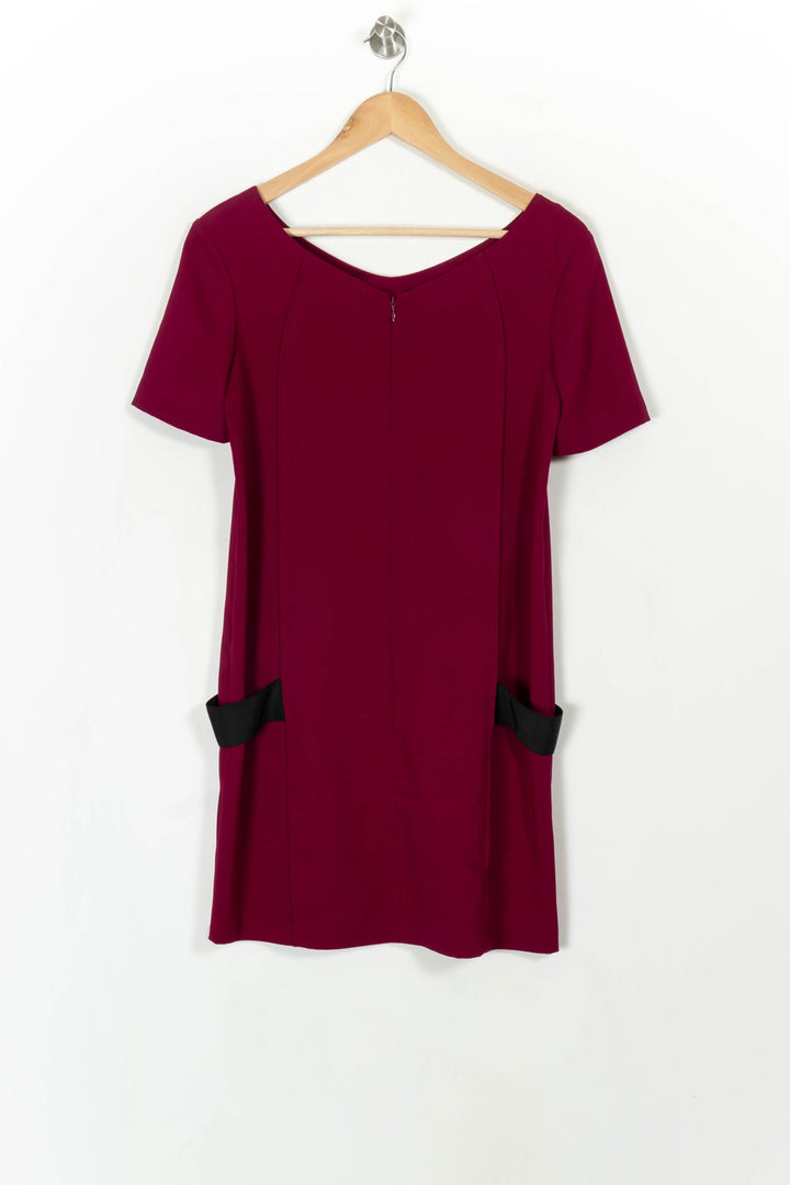 Robe droite violette et noire - Taille S/36 de la marque The Kooples | PARAD85368 - Vendu par Paradigme - Image 4