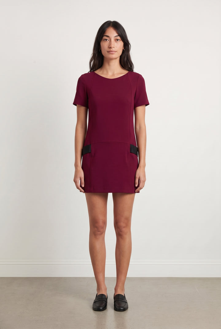 Robe droite violette et noire - Taille S/36 de la marque The Kooples | PARAD85368 - Vendu par Paradigme - Image 1