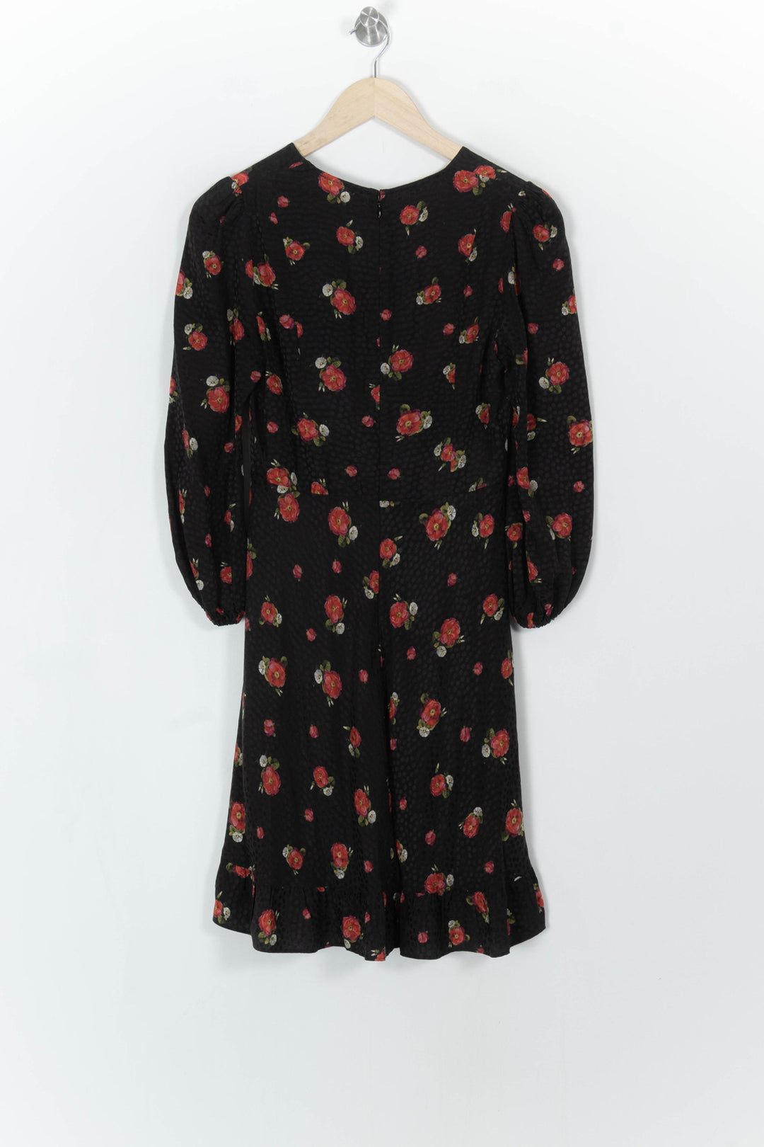 Robe Fleurie Noire et Rouge - Taille S/36 de la marque The Kooples | PARAD85369 - Vendu par Paradigme - Image 4