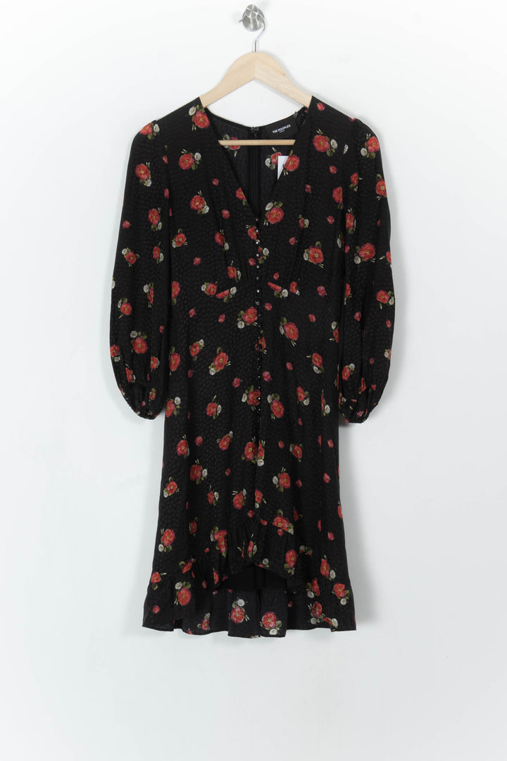 Robe Fleurie Noire et Rouge - Taille S/36 de la marque The Kooples | PARAD85369 - Vendu par Paradigme - Image 2