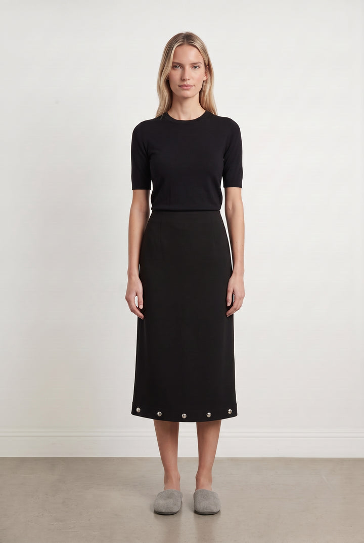 Jupe Courte Noire - Taille S/36 de la marque Claudie Pierlot | PARAD85373 - Vendu par Paradigme - Image 1